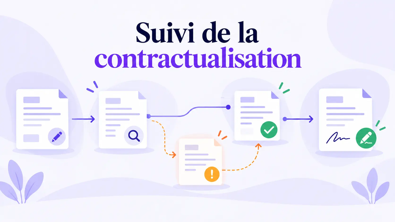 Étapes automatisées d’un processus de contractualisation